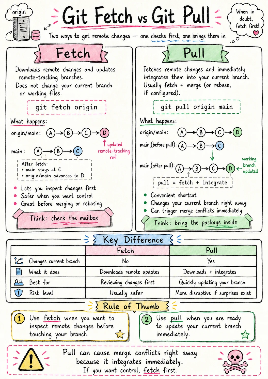 Fetch vs Pull