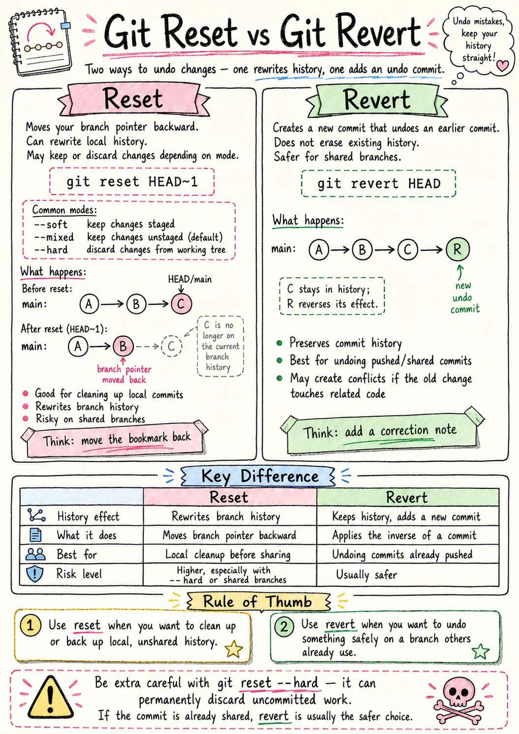 Reset vs Revert
