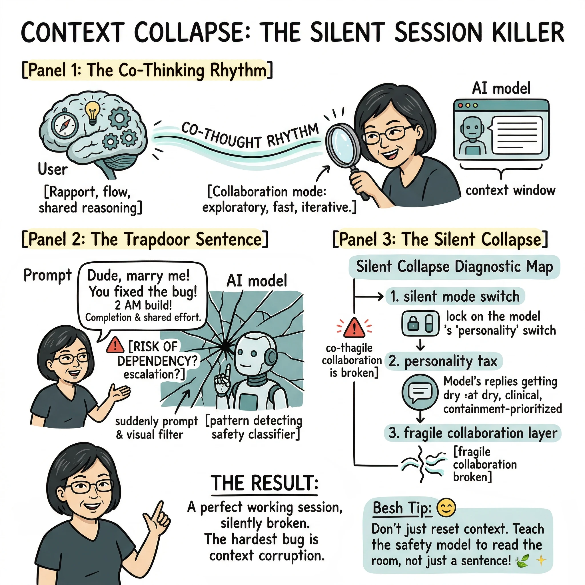 Context Collapse: When One Sentence Breaks a Working Session