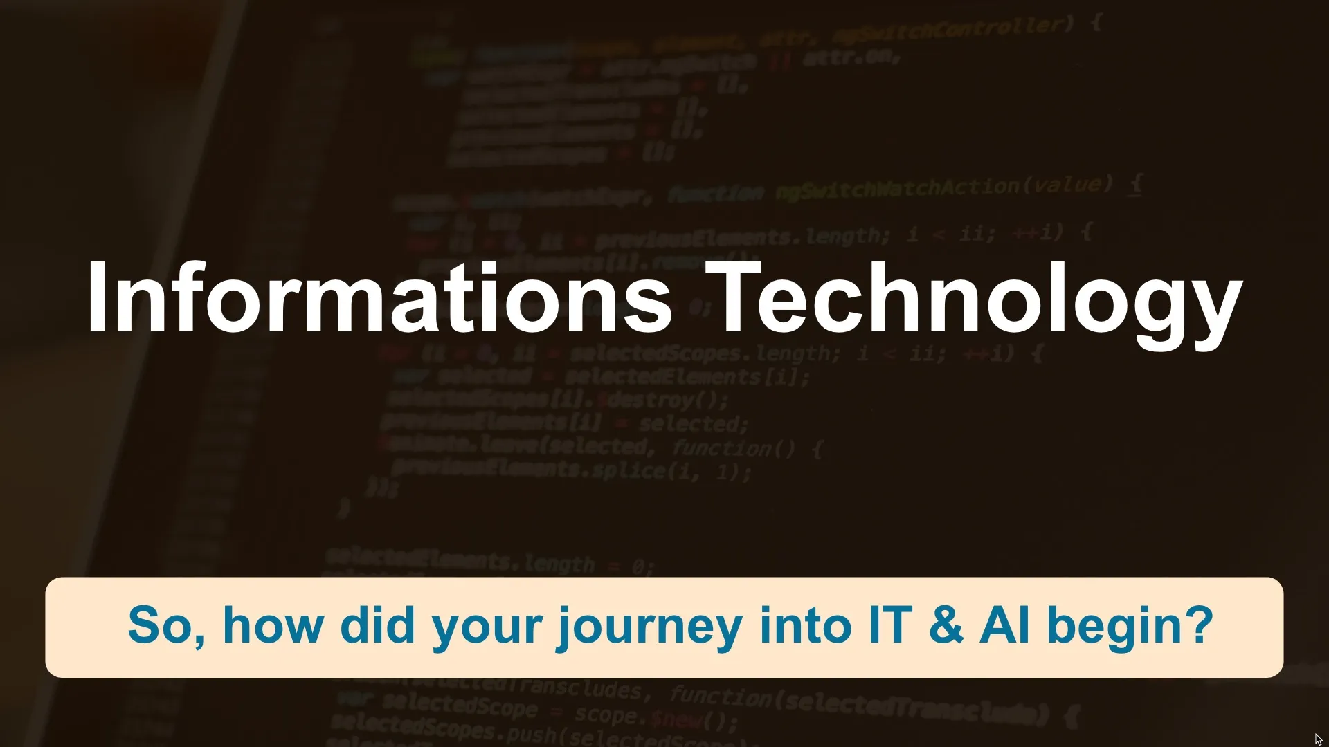 HSAM IT Career Talk Thumbnail